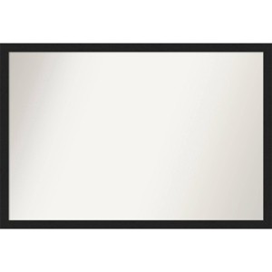 Amanti Art 38"x26" Non-Beveled Grace Narrow Bathroom Wall Mirror Brushed Metallic Black : Rectangle Polystyrene Frame - 1 of 4