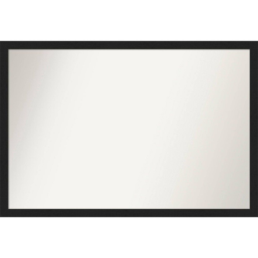 Photos - Wall Mirror 38" x 26" Non-Beveled Grace Brushed Metallic Black Narrow  - Am