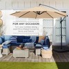 Best Choice Products 10ft Offset Hanging Outdoor Market Patio Umbrella w/ Easy Tilt Adjustment - 3 of 4