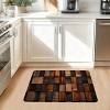 Chery Life Retro Wood Grain Kitchen Mat Set - Soft, Non-Slip - 2 of 4