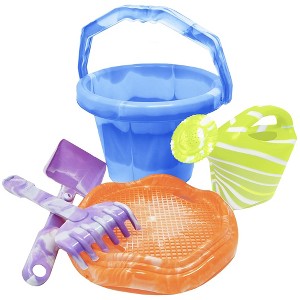 Scooba Duck Beach Bucket Set – 5pc, Sand Castle & Digging Toys, Outdoor Play 3+ - 1 of 4