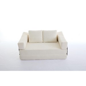 NicBex Convertible Sofa Bed Folding Sofa Bed 2 Seater Couch with Side Pockets, Removable Backrest - 1 of 4