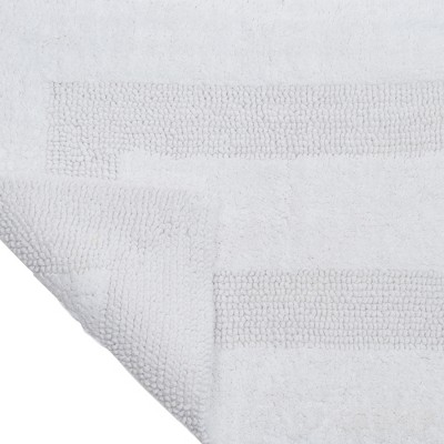 Hastings Home White 100% Cotton Long Bath Mat 60" x 24"