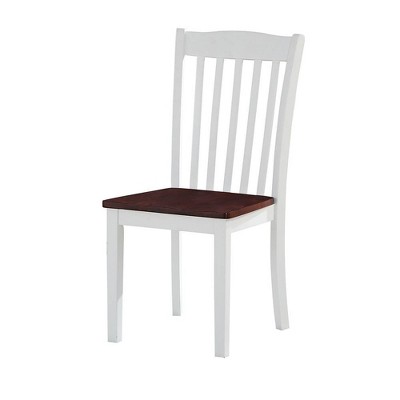 Acme Furniture Green Leigh Dining Chairs White/Walnut Finish