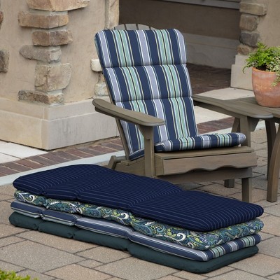 Sapphire Aurora Blue Stripe Outdoor Adirondack Chair Cushion