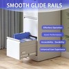 3 Drawer File Cabinet With Lock, 3 Fully Expandable Drawer Anti Tilt Metal Filing Cabinets For Home Office A4, Letter, Legal Size Files - 2 of 4
