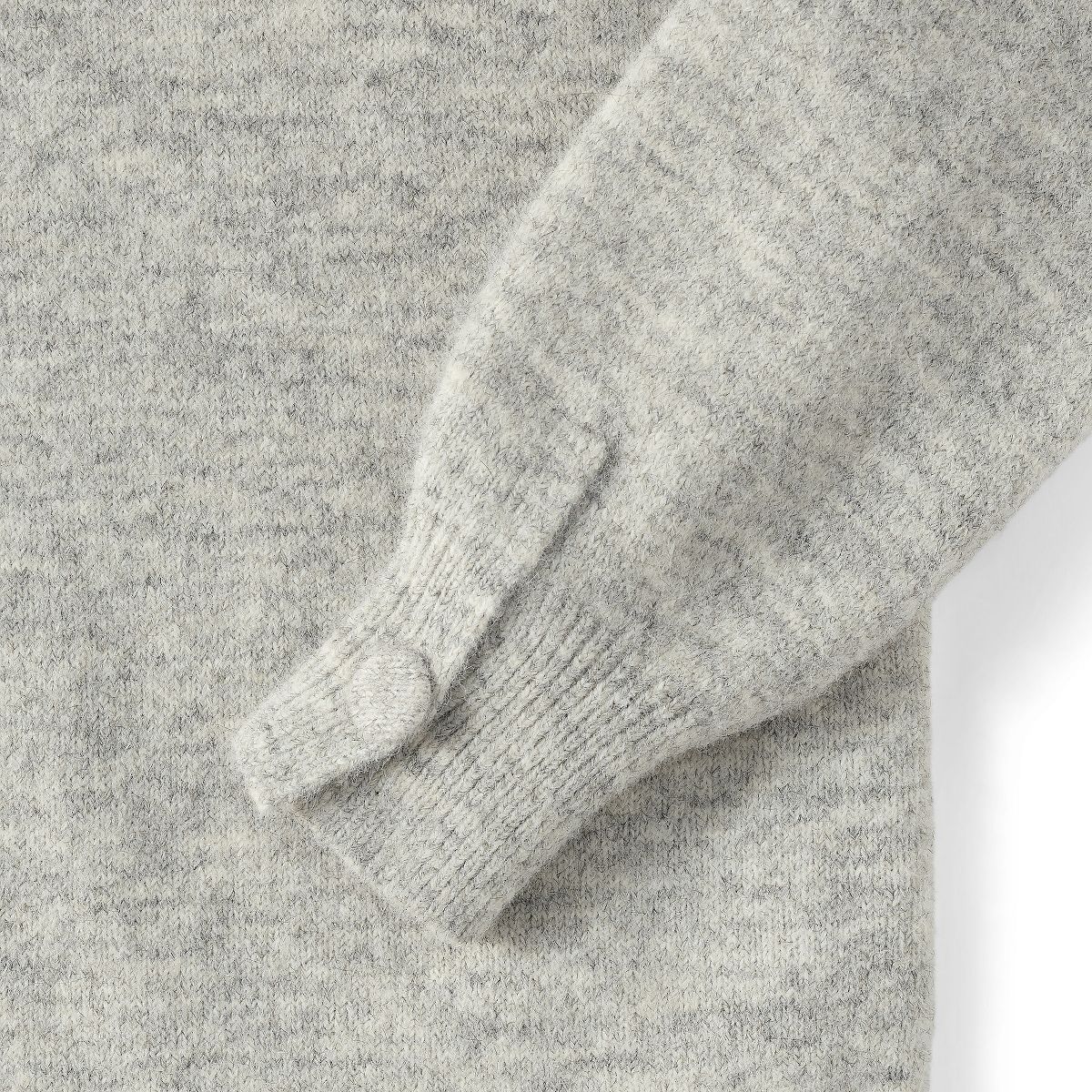 Lands' End Women's Fuzzy Lantern Sleeve Mock Neck Mini Twofer Dress - thumbnail 4