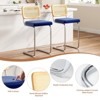 FURNIinspire Dining Chair, Counter Height Bar Stools Set of 2, Bar Chairs and Stools, Armless, Ideal for Kitchen Islands, Blue, 18.9"*17.7"*39.4" - 4 of 4