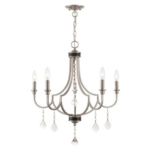 Livex Lighting Glendale 5 - Light Chandelier in  Brushed Nickel - 1 of 4