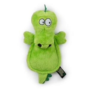 goDog Silent Squeak Flattie Gator Silent Squeak Plush Dog Toy, Chew Guard Technology, Large - 1 of 4