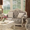 Acme Furniture 71" Ragenardus Sofa Gray Fabric/Antique White - 2 of 4