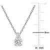 EVERLY JEWELRY | Sterling Silver 1/2 CT TW Lab Grown Diamond Fashion Pendant With Chain, 17-inch - 3 of 4