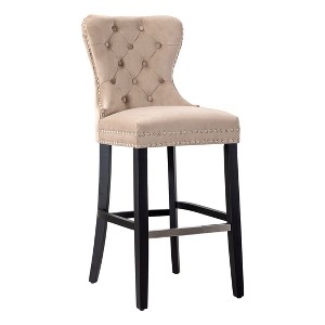 WestinTrends 29" Tufted Velvet Counter Stool - 1 of 4