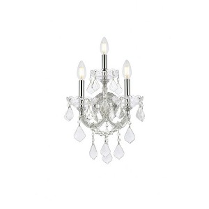 Elegant Lighting Maria Theresa 3 - Light Sconce in  Chrome - 1 of 3