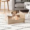 Tangkula Elevated Pet Bed Frame Indoor Large Cat Bed w/ Rails Cute Headboards Animals Bed - 2 of 4