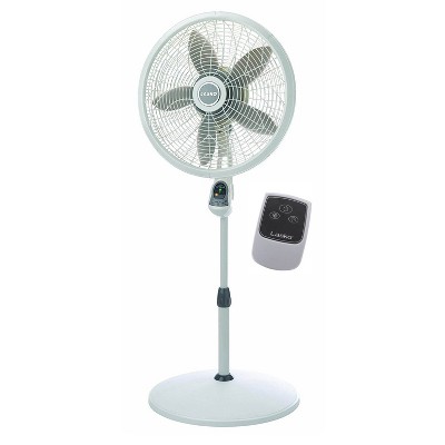 Lasko 1850 Elegance and Performance 18-Inch 3 Speed Adjustable 90 Degree Oscillating Tilt-Head Standing Home Pedestal Fan with Remote Control, White