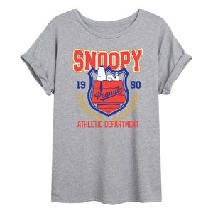 Women's - Peanuts - Snoopy Athletic Dept -Women's Oversized Graphic T-Shirt Oversized Graphic T-Shirt - 1 of 4