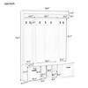 OUTSUPPLY Wide Entryway Bench with Coat Rack, 7 Hooks, 2 Drawers & Adjustable Shelves - 2 of 4