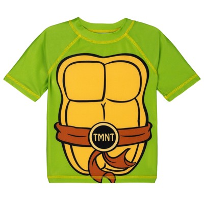 Teenage Mutant Ninja Turtles Little Boys Cosplay Rash Guard and Swim Trunks UPF 50+ Outfit Set Green 5-6 — фото 2