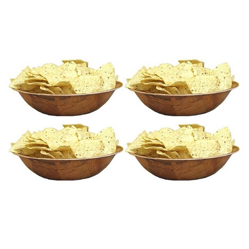 Winco Wooden Woven Salad Bowl Pack of 4, 2 of 7