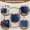 Two-Compartment Tilt-Out Trash Cabinet, Pet Proof Kitchen Trash Cabinet with Trash Can, Free Standing Laundry Sorter Cabinet, Laundry Hamper - 3 of 4