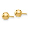 Black Bow Jewelry 5mm (3/16 Inch) 14k Yellow Gold Polished Ball Friction Back Studs - 2 of 4