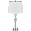 Cal Lighting Almere 100W Glass Table lamp with Taper Drum hardback Fabric Shade. Priced and Sold as Pairs - 2 of 4