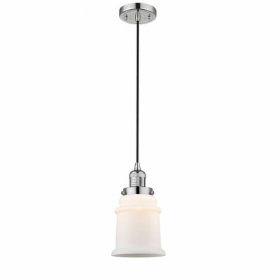 Canton - 1 Light Cord Hung Mini Pendant In Industrial Style-10 Inches Tall and 6 Inches Wide