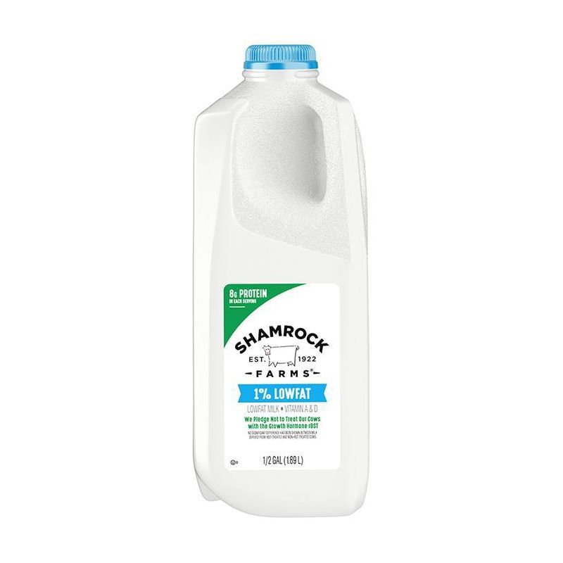 Shamrock Farms 1% Milk - 0.5gal, 1 of 3