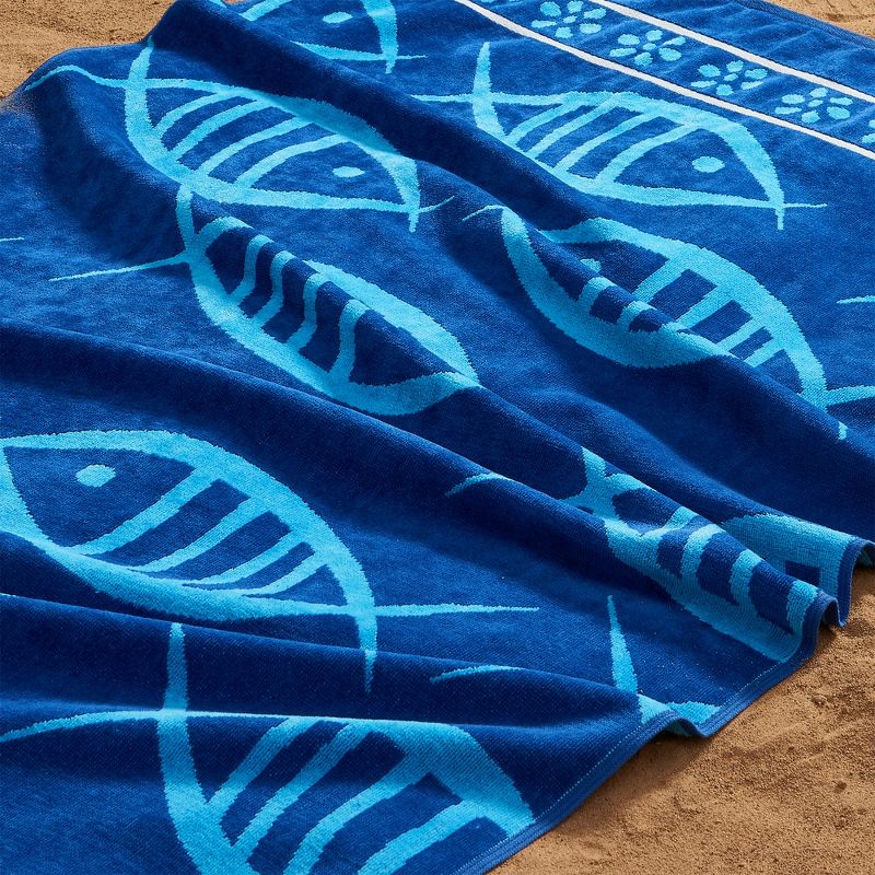 2pk Summer Printed Cotton Beach Towels - Great Bay Home, 5 of 8