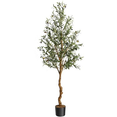 Artificial Olive Tree 6ft(72in) Tall Faux Silk Olive Trees : Target