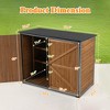 Outdoor Storage Cabinet Wood & Metal, Tall Tool Shed with Weatherproof, Double Lockable Doors, Removable 3 Shelves for Patio, Garden, Backyard, Lawn - 2 of 4