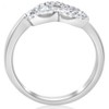 Pompeii3 1/4ct Diamond Womens Knot Everlong 14K White Gold Right Hand Band Ring - 2 of 4