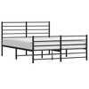 vidaXL Robust Steel Double Bed Frame with Headboard & Footboard, Metal Slats Support - 4 of 4