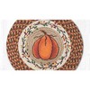 Earth Rugs Harvest Pumpkin Round Printed Placemat 15"x15" – Rustic Fall Thanksgiving Table Decor - 2 of 3