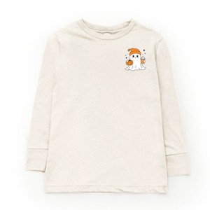 The Juniper Shop Ghost Pumpkin Spice Sparkle Youth Long Sleeve Tee - 1 of 3