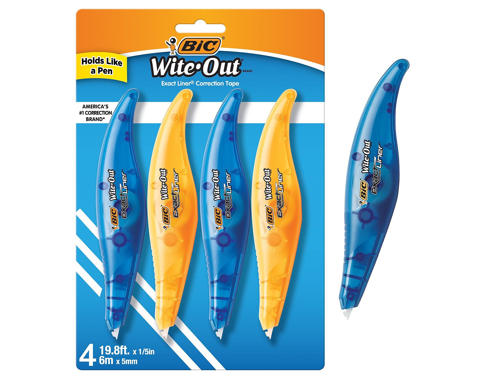BIC Wite-Out Exact Liner Correction Tape 4/Pk (WOELP418) 502850
