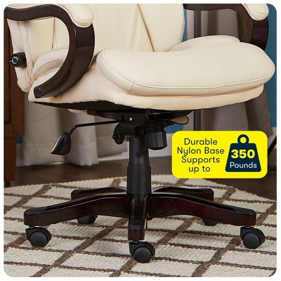 Ivory High Back Bonded Leather Executive Swivel Chair