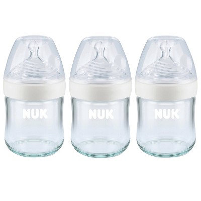 NUK Simply Natural Glass Baby Bottle - 3pk/4oz Each
