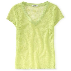 Aeropostale Womens Solid Lace Pullover Blouse - 1 of 1