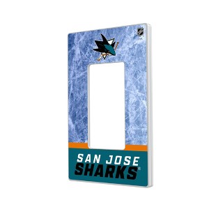 NHL Western Conference Teams Ice Wordmark Hidden-Screw Light Switch Plate for Single Rocker - 1 of 4
