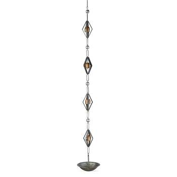 tagltd Geo Rain Chain Downspout Outdoor Use, 102 inches