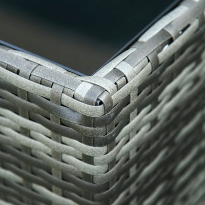 Charcoal 6-Person PE Rattan Wicker Outdoor Sectional Sofa Set