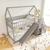 Safstar Twin Over Twin Bunk Bed with Slide & Staircase with Storage Compartments - 4 of 4