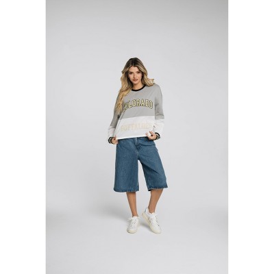 NCAA Colorado Buffaloes Women's Fashion Crew Neck Fleece Sweatshirt