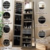 QingMoon 360° Swivel Full Length Mirror, with Lockable Standing Jewelry Cabinet Organizer for Bedroom, Cloakroom and Living Room - 2 of 4