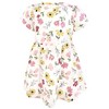 Hudson Baby Infant and Toddler Girls Cotton Dress and Cardigan Set, Soft Painted Floral - 4 of 4