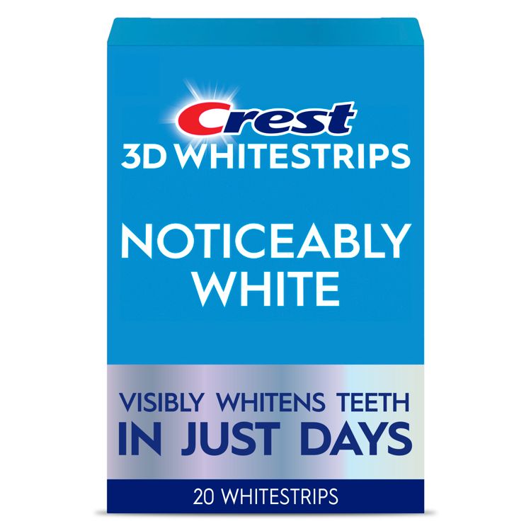 Crest 3DWhitestrips Noticeably White At-home Teeth Whitening Kit - 10 Treatments, 1 of 11