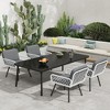 GustoWave Patio Dining Chairs Set of 2, Porch Armchairs with Cushions for Indoor, Garden, Balcony, Terrace, Backyard - 3 of 4