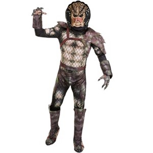HalloweenCostumes.com Predator Movie Adult Costume | Men's Alien Hunter Yautja Full Outfit Jumpsuit,  Gloves, Character Face Mask - 1 of 4